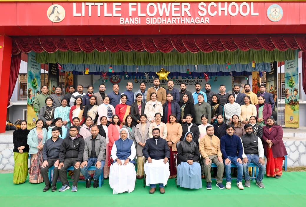 Staff group photo of Little Flower School